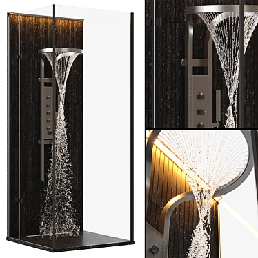 RefreshX Sprinkler Massage Shower Set 3D model image 1 