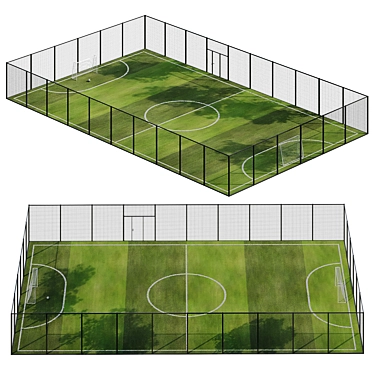 Corona-Ready Mini Soccer Field 3D model image 1 