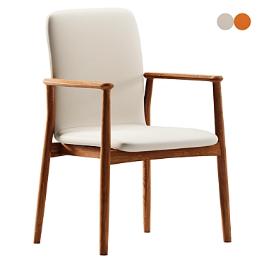 Modern Faux Leather Dining Chair 3D model image 1 