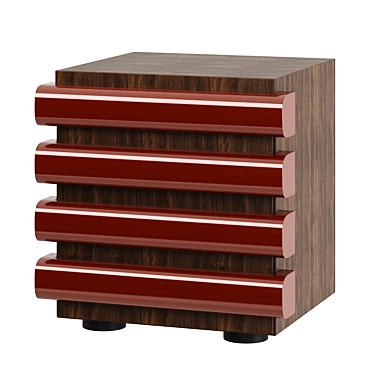 Modern Bedside Table Storet with Drawers 3D model image 1 