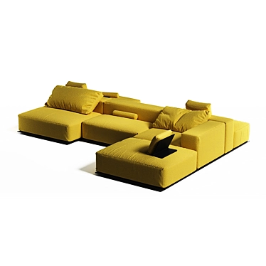 Dual Fabric Westside Sofa 3D model image 1 