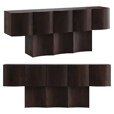 Minimalist Lune Cabinet Furniture 3D model image 1 