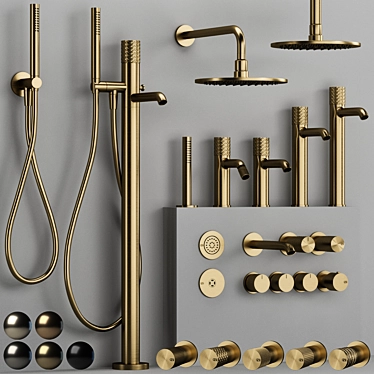 Modern GESSI HABITO Faucet Collection 3D model image 1 