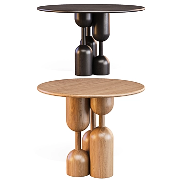 Baoba Organic Dining Table Set 3D model image 1 