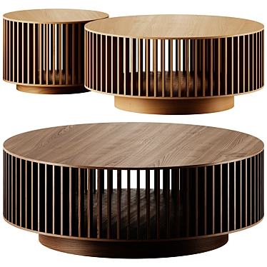 Sleek Giostra Coffee Tables 3D model image 1 