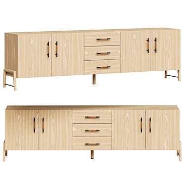  WEST ELM | Magnolia Media TV Console 3D model image 1 