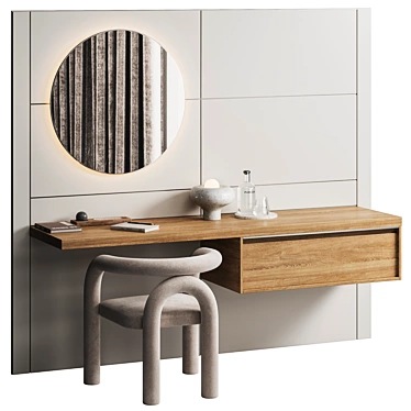 Contemporary Work Station Design 3D model image 1 