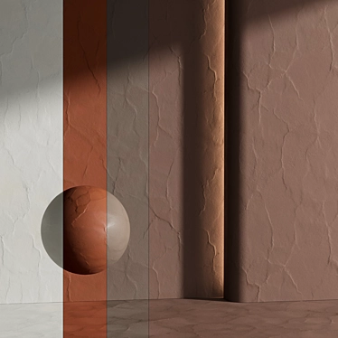 Beige Decorative Plaster Material 3D model image 1 