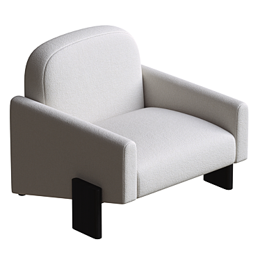 Elegant Sakura Armchair, Exceptional Quality 3D model image 1 