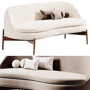 Minimalist Sendai Sofa by Minotti 3D model image 1 