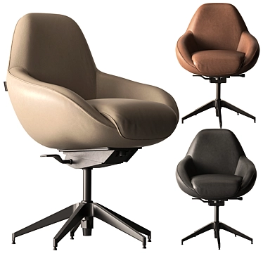 Elegant Roche Bobois Desk Chair 3D model image 1 