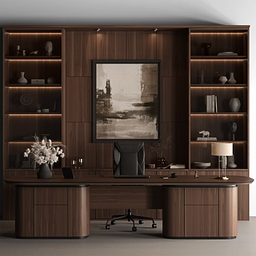 Executive Boss Desk 667 3D model image 1 