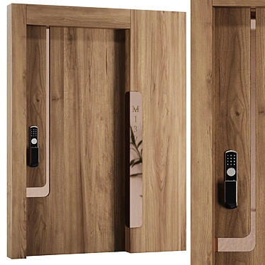 Modern Entry Door Set85 3D model image 1 