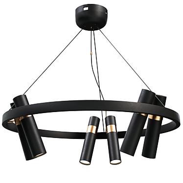 Dekoor Light Black Mutil Pipe Chandelier 6 Lamps