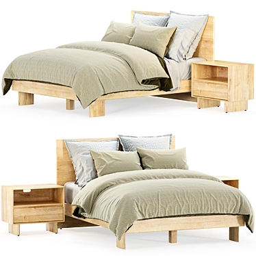 Anton Solid Wood bedroom furniture set and bed linen from Westelm