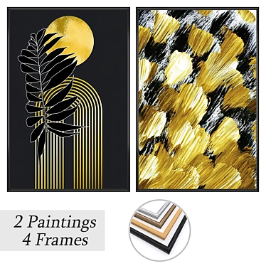 Artwork Set with Frame Variants 3D model image 1 