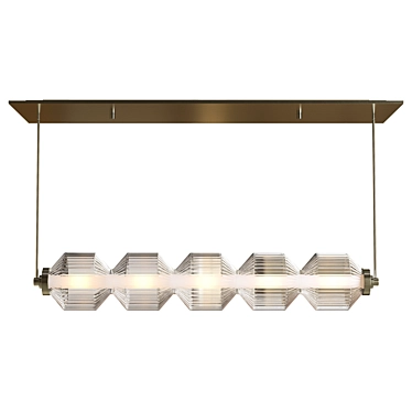 Elegance Defined: Reign Linear Chandelier 3D model image 1 