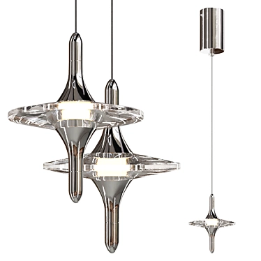 Modern Pendant Light Fixture 3D model image 1 