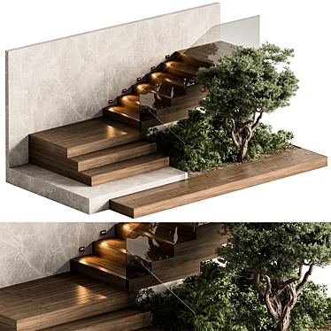 Outdoor Stairs Set 103 3D model image 1 