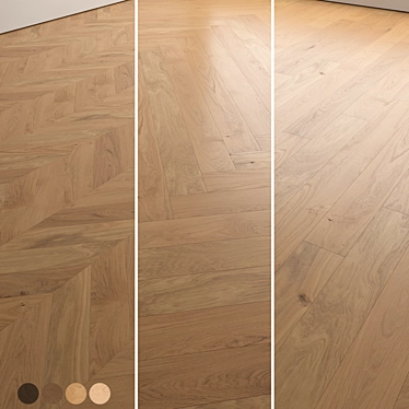 Premium Wood Floor 3D Model 3D model image 1 