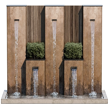 Elegant Waterfall Fountains Cascade Design 3D model image 1 