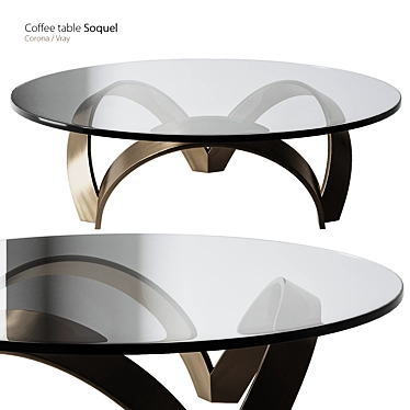 Modern Rectangular Glass Coffee Table 3D model image 1 