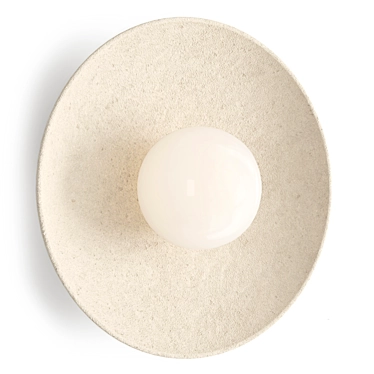 Wall sconce with ceramic dish