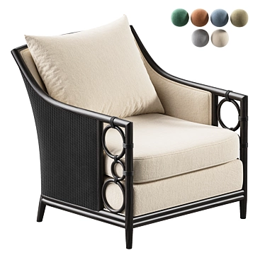  Contemporary McGuire Lounge Chair Model 3D model image 1 