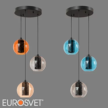  LED Pendant Light Eurosvet Cobble 3D model image 1 