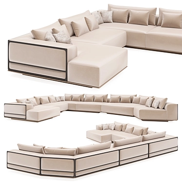 Modular Boyd Sofa Set 3D model image 1 