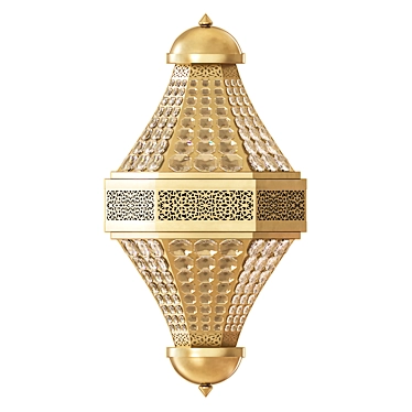 Moroccan Brass Wall Lamp 3D model image 1 