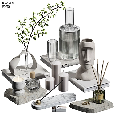 High Resolution Decorative Set 51 3D model image 1 