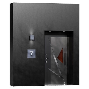 Sleek Contemporary Door Design 3D model image 1 