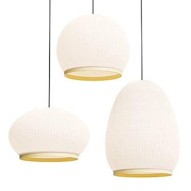  Vibia Fabric Pendant Lamp 3D model image 1 