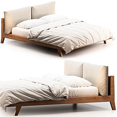 Modern Scandinavian Mikkel Bed 3D model image 1 