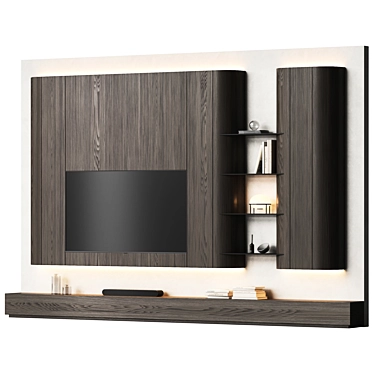 TV wall with furniture with rounded corners