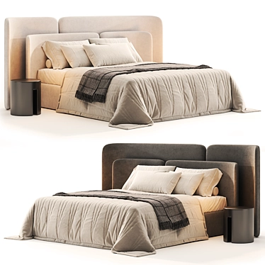 Sleek Lauren Bed 3D Model 3D model image 1 