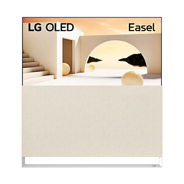 LG OLED Easel TV Stand 3D model image 1 