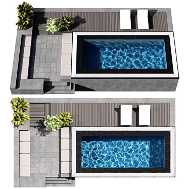 Modern Pool Design No.118 3D model image 1 