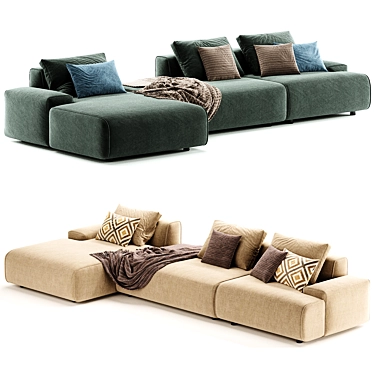 Reni Sleeper Sofa Modern Design 3D model image 1 