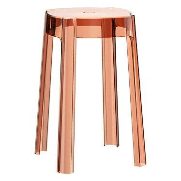 Elegant Transparent Plastic Chair 3D model image 1 