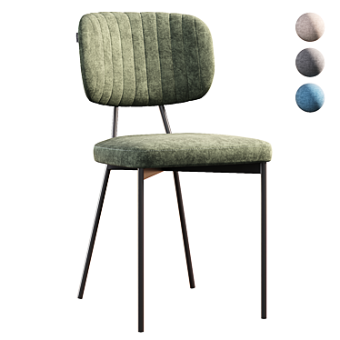 Elegant Hanna Velvet Chair 3D model image 1 