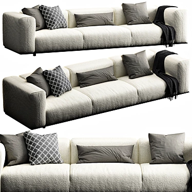 Elegant B&B Italia Sofa 3D model image 1 