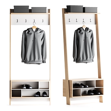 Modern Melva Entryway Set 3D model image 1 