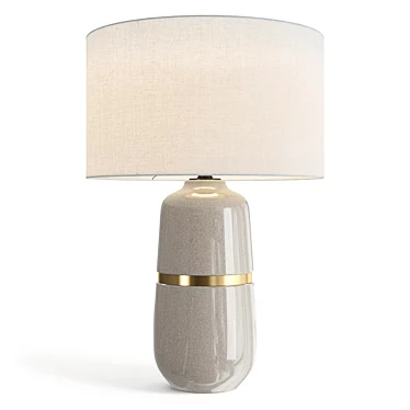 Banded Ceramic Table Lamp