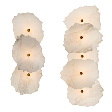 Elegant Marble Wall Sconce 3D model image 1 