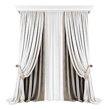  Modern Blackout Curtains Design 3D model image 1 