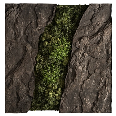 Displace Rock Wall Vertical Garden 3D model image 1 