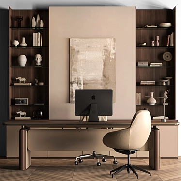 Executive Boss Desk Furniture 672 3D model image 1 