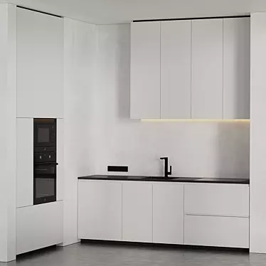 Kitchen set Modern Kitchen Minimal White And Black